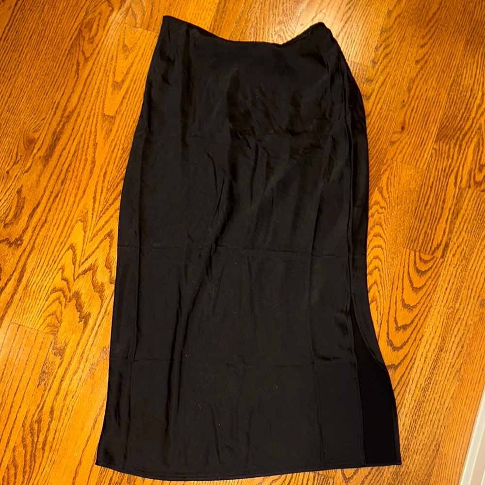 Old Navy Black Maxi Pencil Skirt with Slit for Work